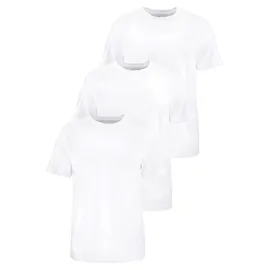 MAN'S WORLD T-Shirt neue Farben! (3er-Pack) Kurzarm, unifarben, Rundhals, aus Baumwolle weiß 4XL (68/70)