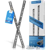 LIVING TEC® Schubladenschienen 310mm x 17mm Nut - 2Paar Gleitschiene inkl. Montageschrauben - Schubladenauszug - Schubladenauszüge - Auszugsschienen - Schienen für Schubladen Schienensystem - Auszüge