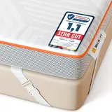MULISOFT Topper 180x200cm H3/H4, Extra Dicker 7,5 cm Gel Memory Schaum, Matratzentopper Waschbar & Atmungsaktiv, Matratzen Topper für Boxspringbett, Schlafsofa & Wohnwagen, Oeko-TEX® Standard 100