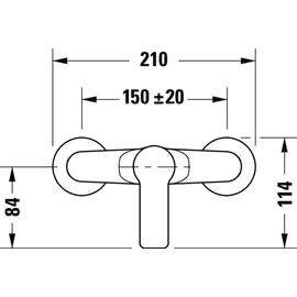 Duravit D-Code Einhebel-Brausemischer Aufputz, DC4230001010