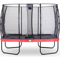 EXIT TOYS EXIT Elegant Premium Trampolin 214x366cm mit Deluxe Sicherheitsnetz - rot