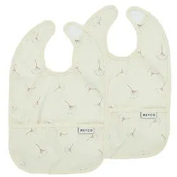 Meyco Baby Ginkgo Lätzchen - 2er Pack - Soft Sand