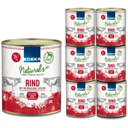 EDEKA Naturals Rind Hundefutter 6x800G