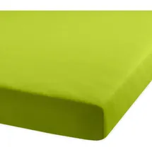 BettwarenShop Spannbettlaken Jersey-Elasthan 120 x 200 - 130 x 220 cm grün