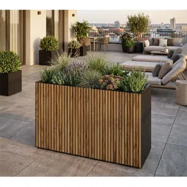 Herstera Pflanzkübel Deco Planter Divider L 120 x 40 x 80 cm Schwarz