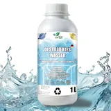 1L destilliertes Wasser 100% reines | Demineralisiertes Wasser 1000 ML - destilliertes Wasser geeignet für Bügeleisen, Luftbefeuchter, Batterien und vieles mehr