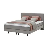Schöner Wohnen SCHÖNER WOHNEN-Kollektion Boxspringbett Portofino 180 x 200 cm Stoff Grau Hellgrau