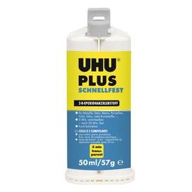 UHU Plus Schnellfest 2-Komponenten Epoxidharzkleber, 57g (45740)