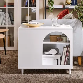 SoBuy Druckertisch Couchtisch Aktenschrank mit Fächern Fbt135-w