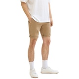 TOM TAILOR Denim Herren Chino Short Slim Fit Chino-Shorts in unifarbenem Design, beige XXL