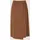 Madeleine Maxirock Damen Wickelrock Braun 48