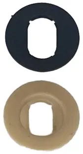 Kunststoff‐Clips zur Befestigung von Fußmatten am Boden – oval – beige – 4 Stück