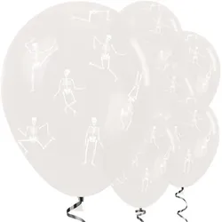 Halloween Ballons 25 Stück - weiss/transparent - Latex - 30cm