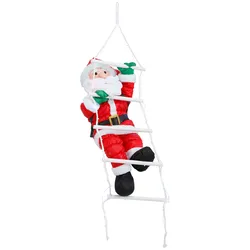 LED Dekofigur BONETTI "Weihnachtsmann kletternd mit Leiter", bunt, H:110cm, Lampen, Weihnachtsbeleuchtung, mit 30 bunten LEDs, Weihnachtsdeko aussen