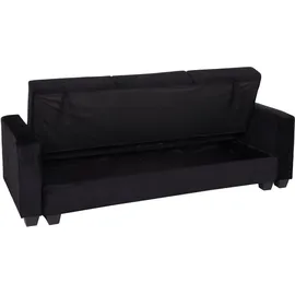 MCW Sofa mit Ottomane, Couch Sofa Gästebett, Schlaffunktion Stauraum 217x145cm ~ Bettsofa, H47