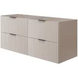 3e 3xe living.com 3XE Living Badezimmerschrank,, Kaschmir, Schwarz, Kunststoff, 4 Schubladen, 120x57x46 cm, Badezimmer, Badezimmerschränke, Waschbeckenunterschränke
