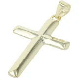 Kettenanhänger ADELIA ́S "Unisex Anhänger – Kreuzanhänger aus 925 Silber", gold, Schmuckanhänger, Damen, Silber 925 (Sterlingsilber), Kettenanhänger, Geschenkidee: zeitlos und vielseitig