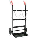 vidaXL Bollerwagen schwarz/rot