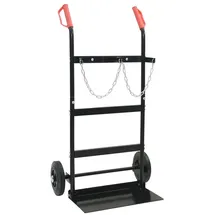 vidaXL Bollerwagen schwarz/rot
