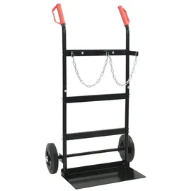 vidaXL Bollerwagen schwarz/rot