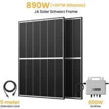 EcoFlow Balkonkraftwerk Bifazial 800 W inkl. 800 W EcoFlow Wechselrichter