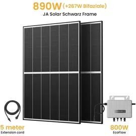 EcoFlow Balkonkraftwerk Bifazial 800 W inkl. 800 W EcoFlow Wechselrichter