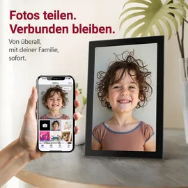 Xoro 10,1" Zoll WiFi Digitale Bilderrahmen, 1280x800 HD IPS Touch Display, 16GB Speicher, Automatische Rotation, Teilen Sie Fotos sofort von überall aus
