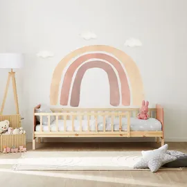 Homestyle4u Kinderbett 2606 90 x 200 cm Kiefer massiv rosa