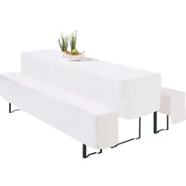 heimtexland Tischhusse 3-teilig Weiß 50 x 220 cm