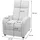 MCW Relaxsessel MCW-F76 Textil 67 x 102 x 90 cm Grau/Braun mit Liegefunktion