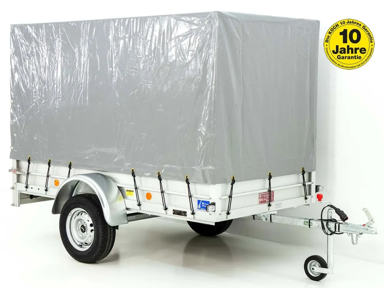 Koch Anhänger mit Plane 125x250cm 750kg|Typ U4|Hochplane 150 cm Hobby|Angebot...