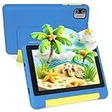 MUISOO Tablet für Kinder, Tablet mit 7 Zoll für Kinder, 8GB RAM + 64GB ROM, 128 GB Expand, Kindersteuerung, Software für Kinder vorinstalliert, Dual-Kamera (blau)