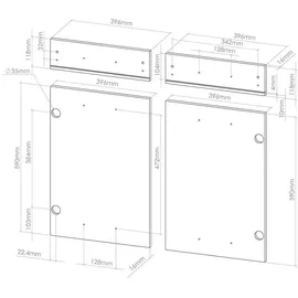 Vicco Unterschrank R-Line 79,2 x 70,8 x 0 cm Grau