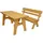 FRG Gartenmöbel Set 2-teilig Kiefer hellbraun 150cm Tisch & Bank rechteckig