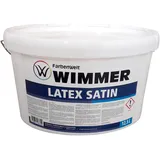 FARBENWELT WIMMER LATEX SATIN 12.5 L WEISS Wandfarbe Deckkraft 1 Nassabrieb 2