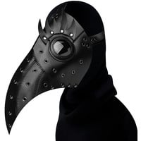 RongXuan Pest Arzt Maske Lange Nase Vogel Schnabelmaske Steampunk Kostüm Requisiten für Halloween Karneval Fasching Party