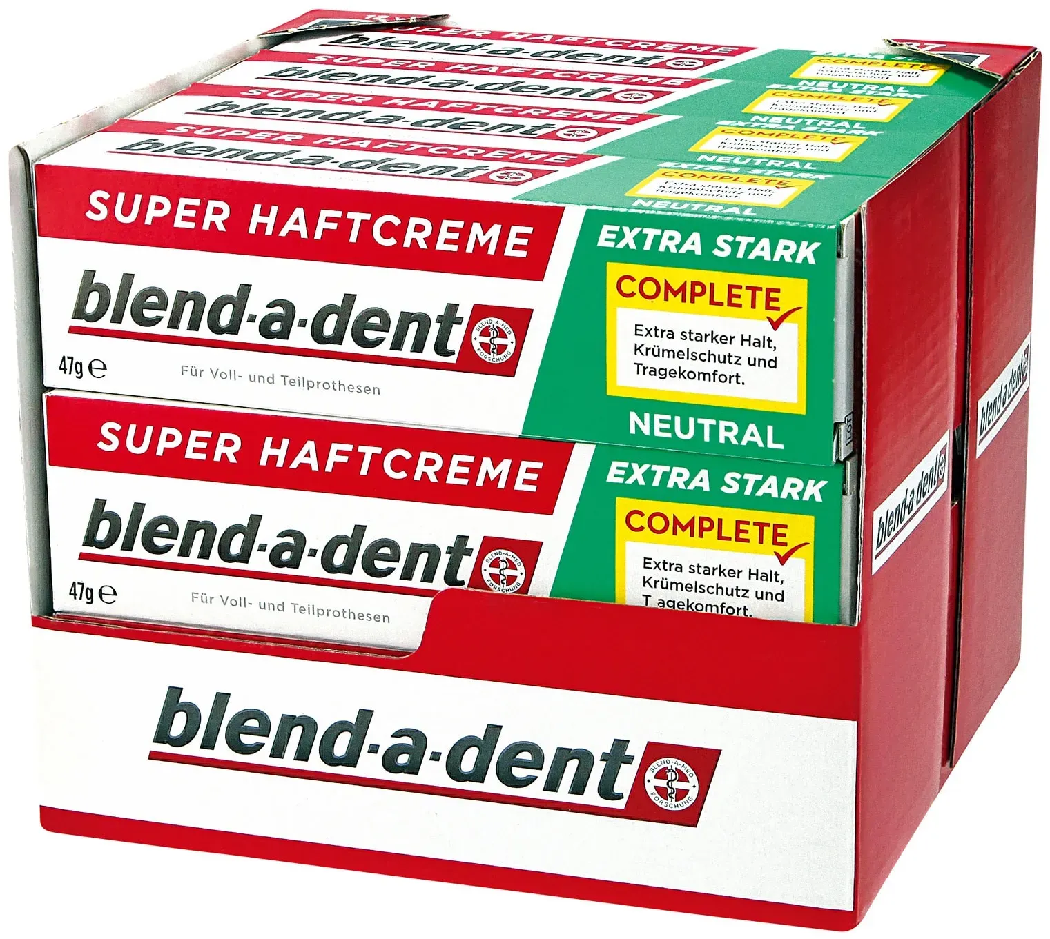 Blend-a-dent Super-Haftcreme Neutral 47 g, 12er Pack