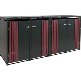 MCW Mülltonnenverkleidung O67 264 x 122 x 84 cm anthrazit