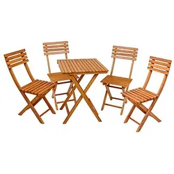 Garden Pleasure Sitzgruppe ALAMENDA, natur Holz, 5-teilig