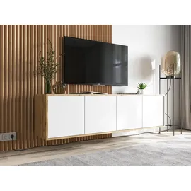 meble lindner Apollo2 TV-Schrank 150 cm Weiß Matt Holz