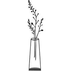 Evila Originals, Flowerpot- TNL1161, Schwarz, Dekofiguren, 100% Metall (Dicke: 1