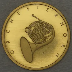 Goldmünze 50 Euro Orchesterhorn 2020 Musikinstrumente (Deutschland)