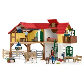 Schleich Farm World Bauernhaus mit Stall und Tieren 42407