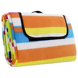 Brandsseller Picknick Decke Fleece in der Größe: ca. 200 x 200 cm und im Trend Design: Streifen