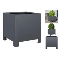 VidaXL Pflanzkübel Anthrazit 30x30x30 Stahl