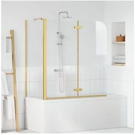 vidaXL Bad-Duschschirm Gold 120 x 68 x 130 cm