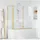 vidaXL Bad-Duschschirm Gold 120 x 68 x 130 cm