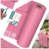 Kesser Vlies Tischläufer Modern 30cm x 25m Tischdekoration für Hochzeiten, Geburtstage, Taufen, Einschulung & wetterfest, Rosa