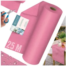 Kesser Vlies Tischläufer Modern 30cm x 25m Tischdekoration für Hochzeiten, Geburtstage, Taufen, Einschulung & wetterfest, Rosa