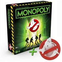 Monopoly Ghostbusters (englisch) Brettspiel + Sammlerfigur "Ghostbusters Logo"